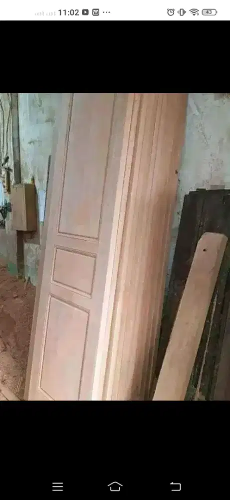 Pintu minimalis Nya ready dari kayu bekas Meranti oven berkualitas
