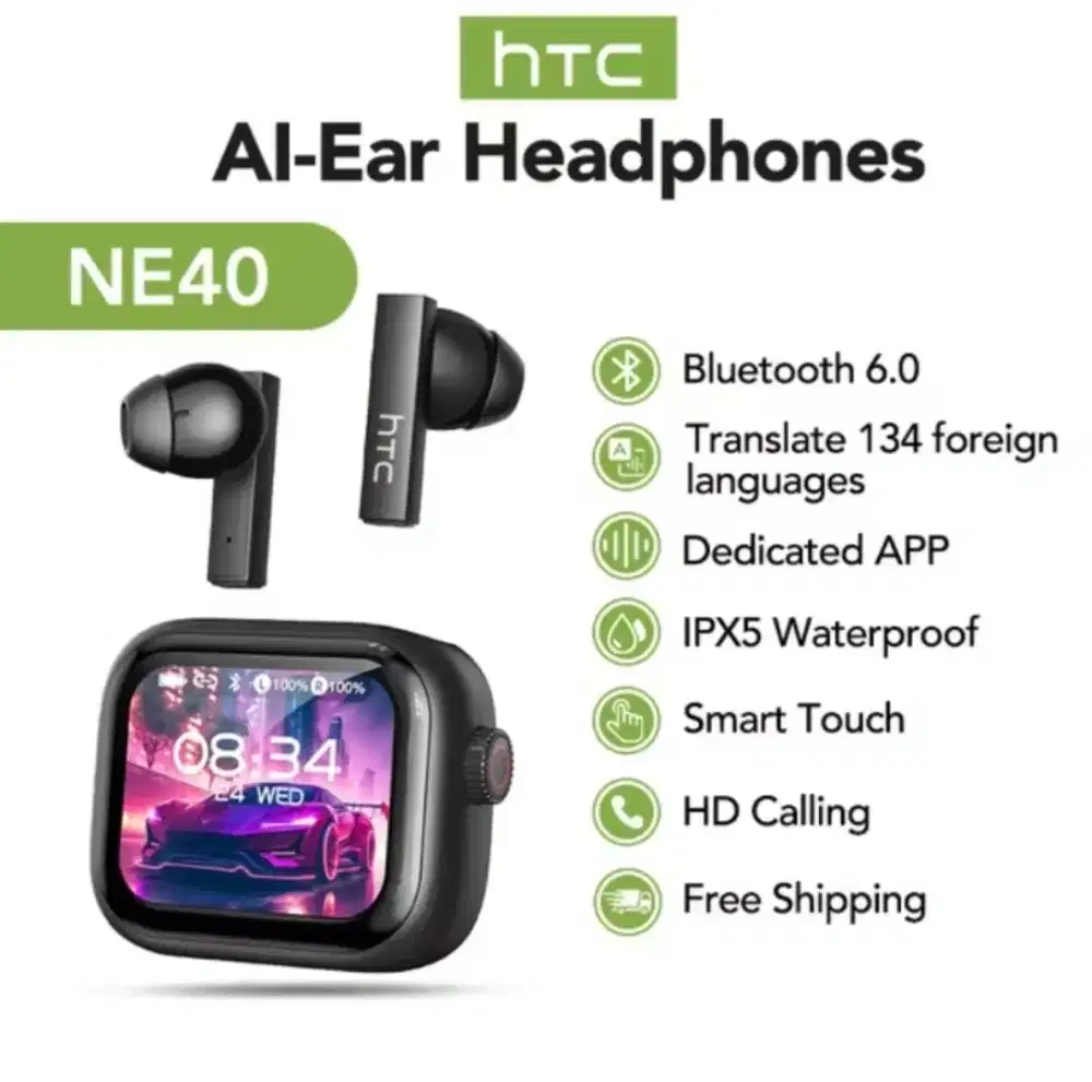 HTC NE40 Headset Bluetooth Terjemahan AI