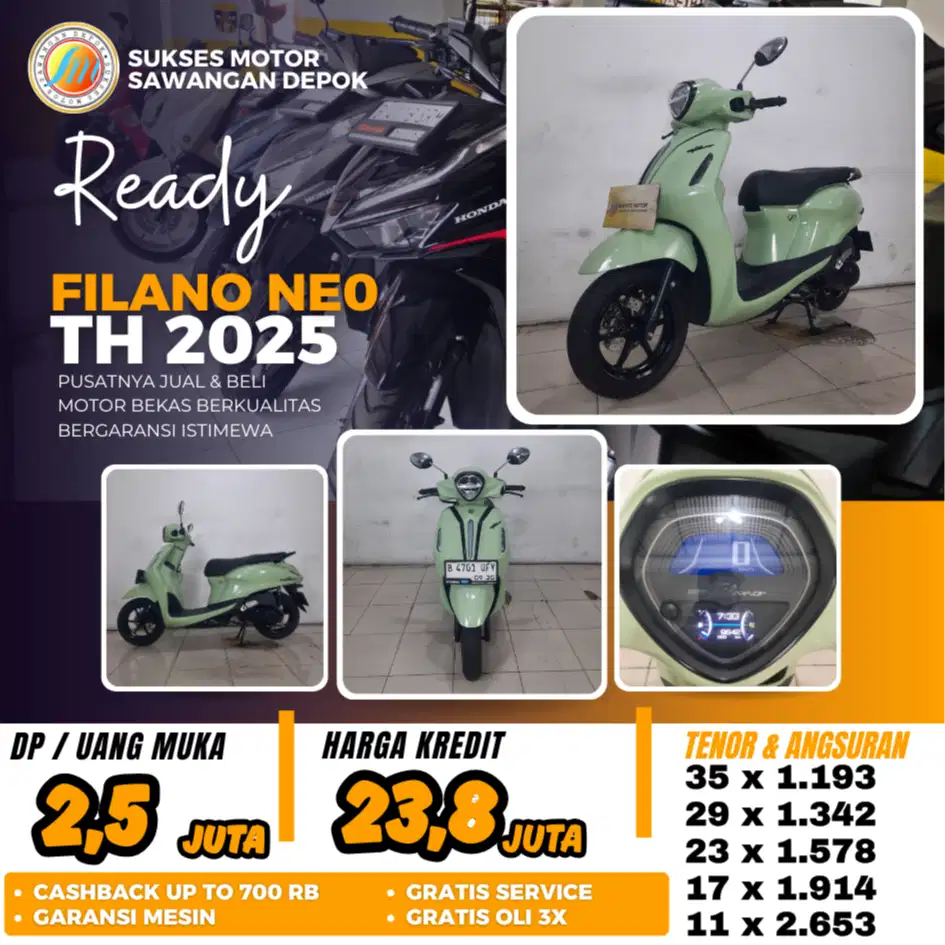 ISTIMEWA YAMAHA GRAND FILANO NEO TH 2025 MULUS BISA CASH KREDIT