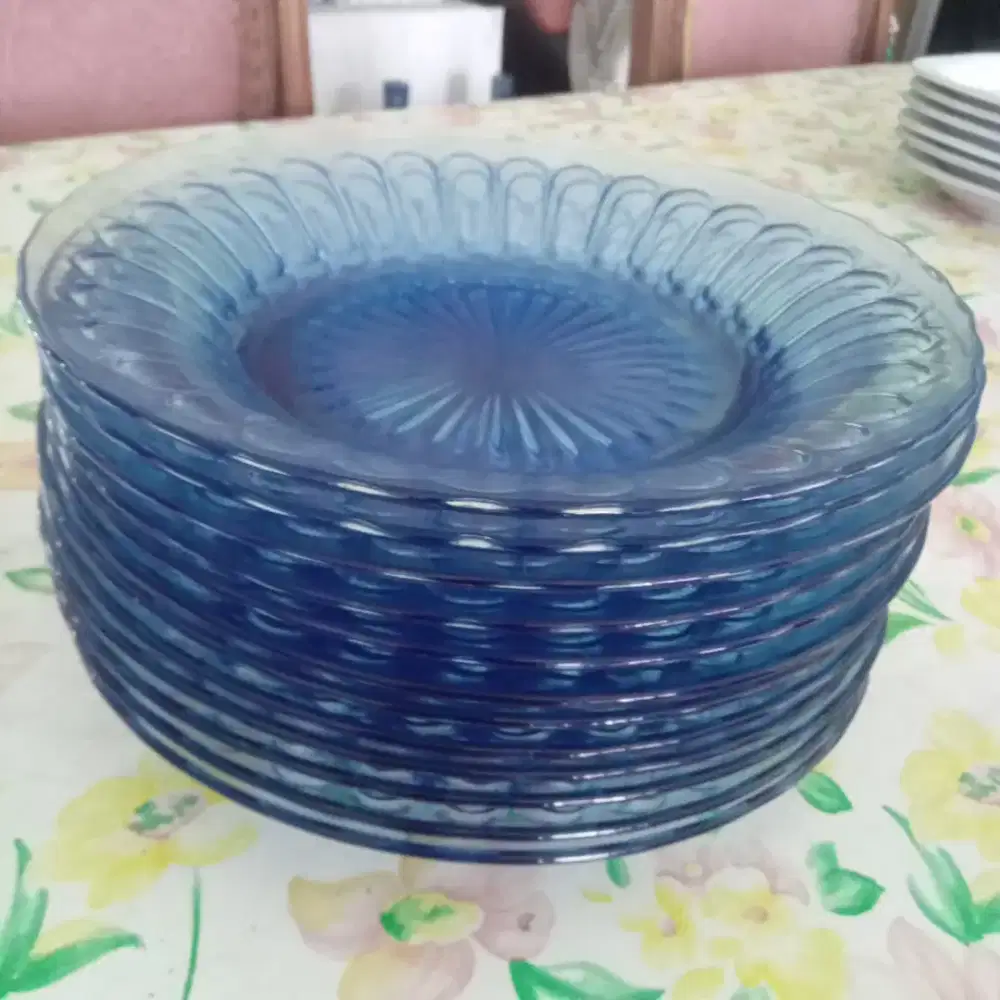 Piring makan kaca siap pakai 1 lusin nego cod rungkut gan