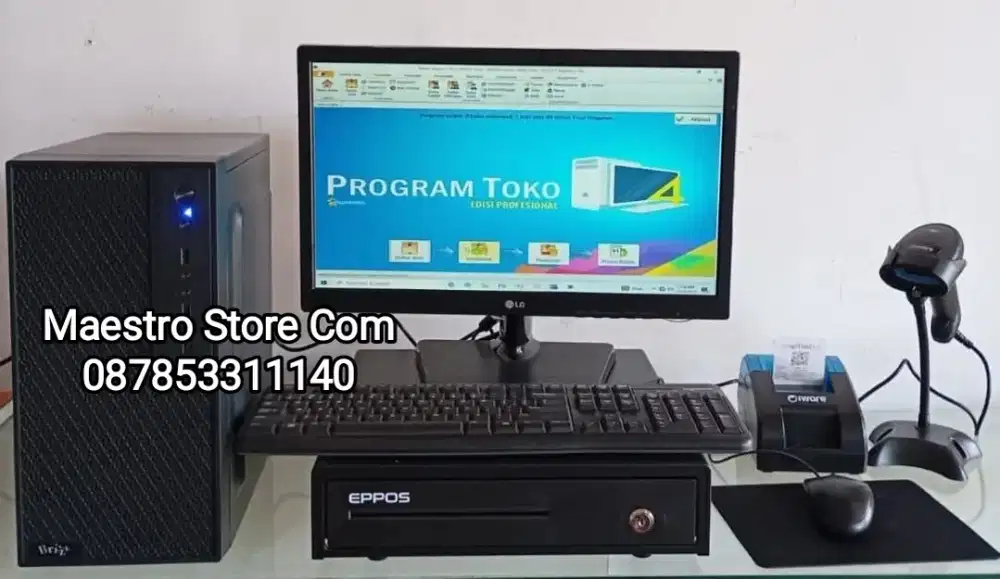 PAKET KOMPUTER KASIR LENGKAP SIAP PAKAI GRATIS KIRIM & INSTALLASI