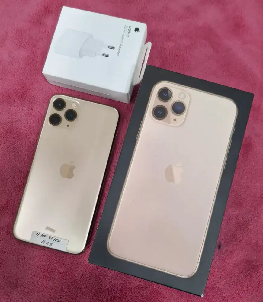 iPhone 11 Pro 64gb iBox Full ori Free Adapter 20watt