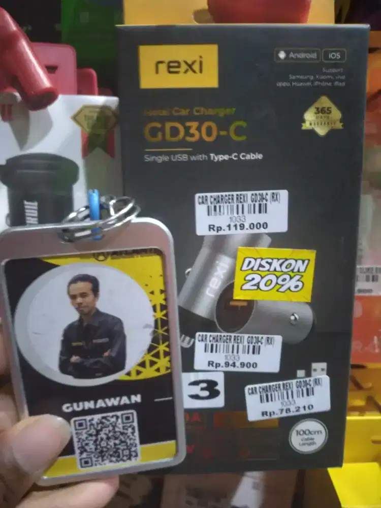 Car charger REXI GD30-C ATLANTIS DAHSYAT