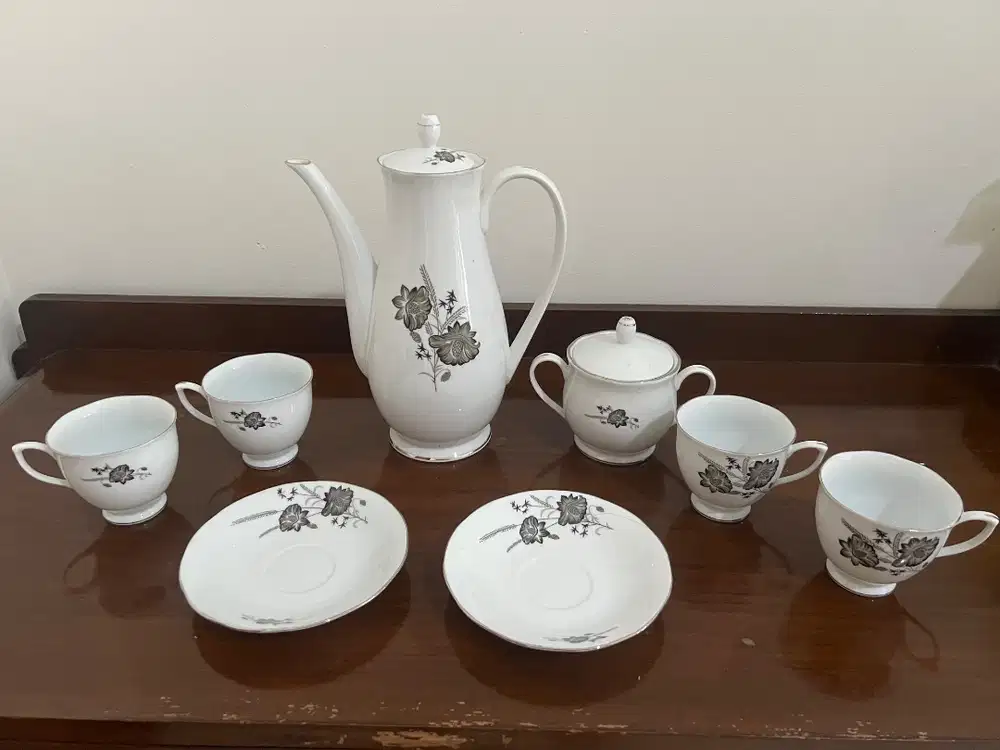 Antik Tea Coffee Set Teko Cangkir Teh - Porselen Cina