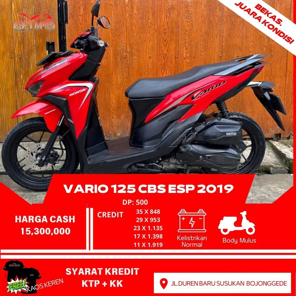 VARIO 125 CBS 2019 SURAT LENGKAP CASH TERMURAH CREDIT DP CEPER