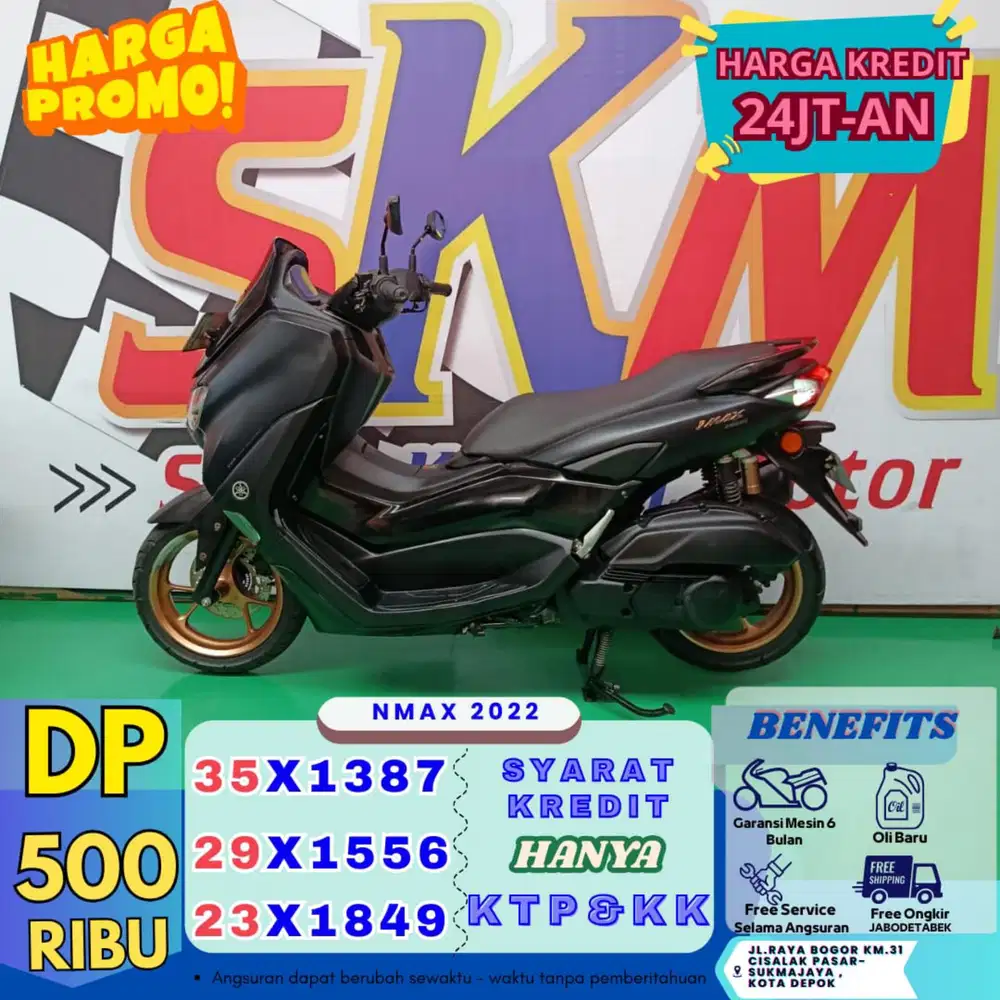 ( N-Max tahun 2022 DP:500 free oli baru cash credit