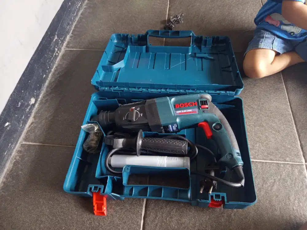 Jual mesin bor drill merek bosh GBH 2-26 DRE SDS plus3 full seet