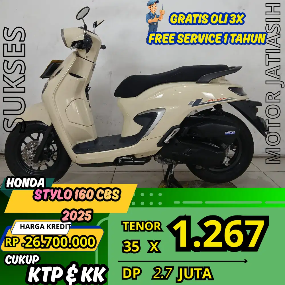 PROMO SPESIAL HONDA STYLO 160 CBS 2025 DP CUMA 2.7  SYARAT KTP&KK AJA