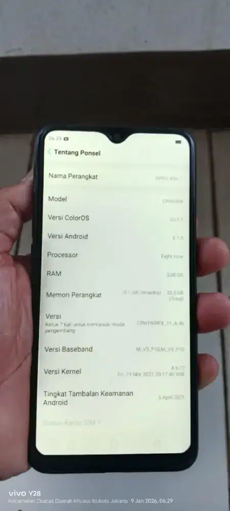 Opo  a5s   3/32  lcet pmmkyan sma sdik jari ga bisa