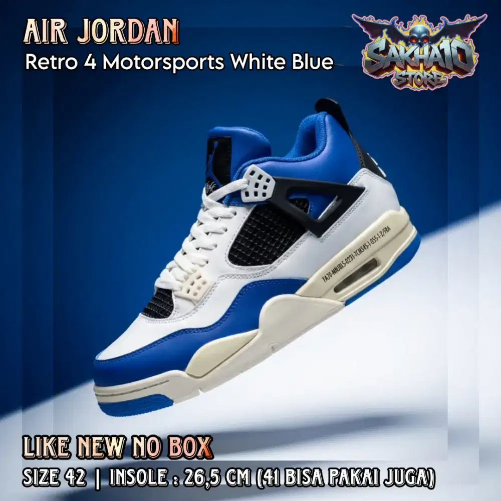 SEPATU SNEAKERS PRIA/WANITA CASUAL AIR JORDAN RETRO 4 MOTORSPORTS
