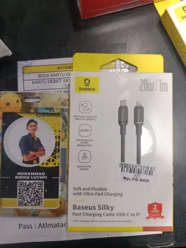 USB baseus  silky c to iphone