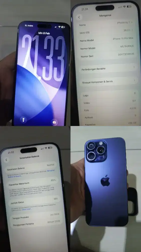 iPhone 15promax 256GB Blue Titanium