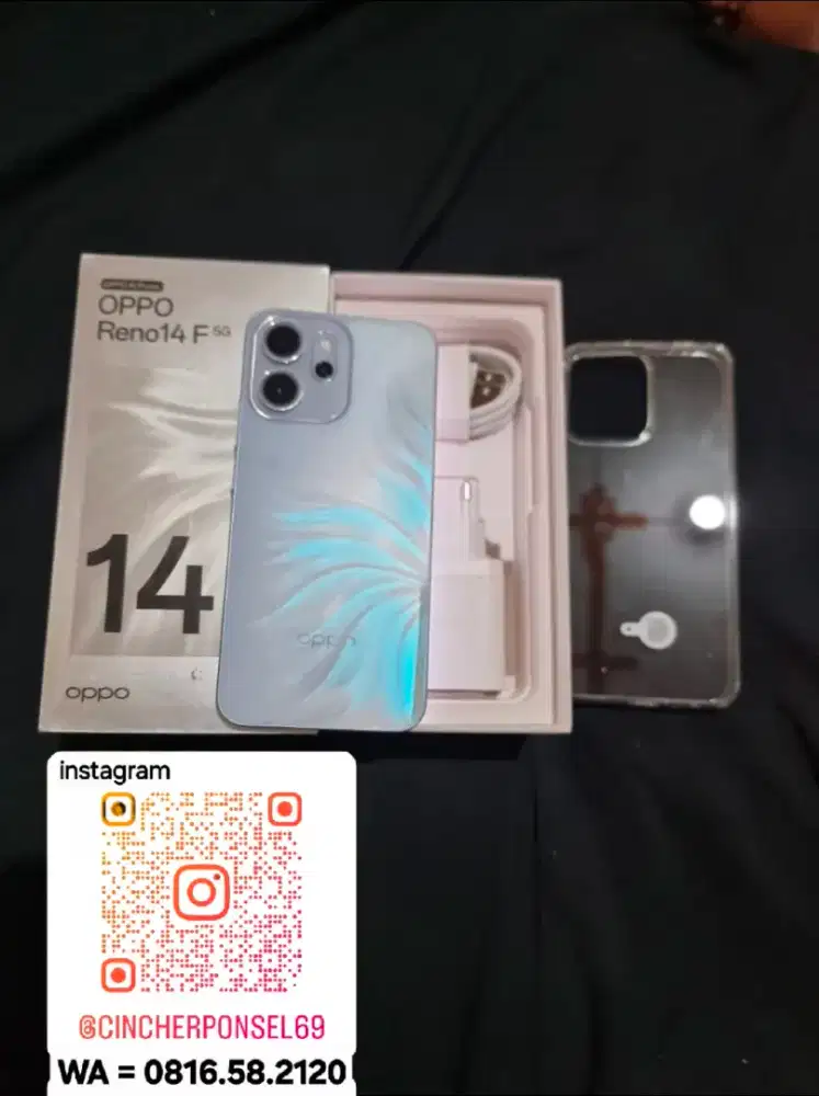 Jual hp LIKENEW oppo reno 14f 5g istimewa grns sampai feb 2027