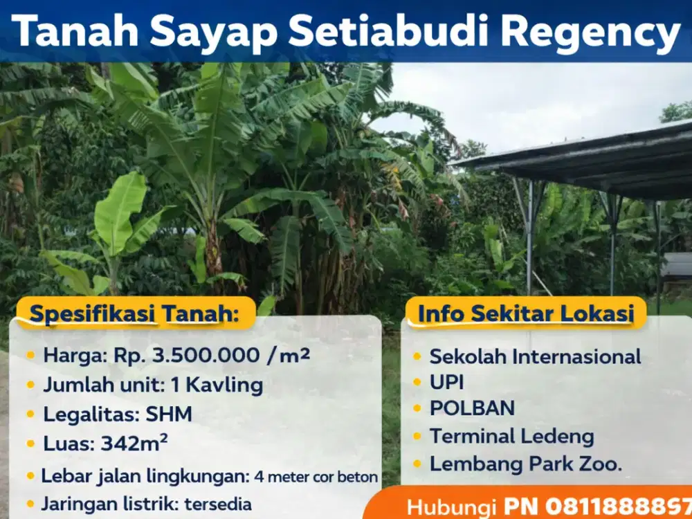 Tanah Siap Bangun Lokasi Favorit Sayap Setiabudi – Lingkungan Asri