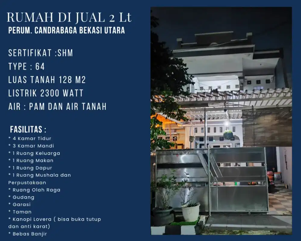 Dijual Rumah' tipe : 64, 2 lantai