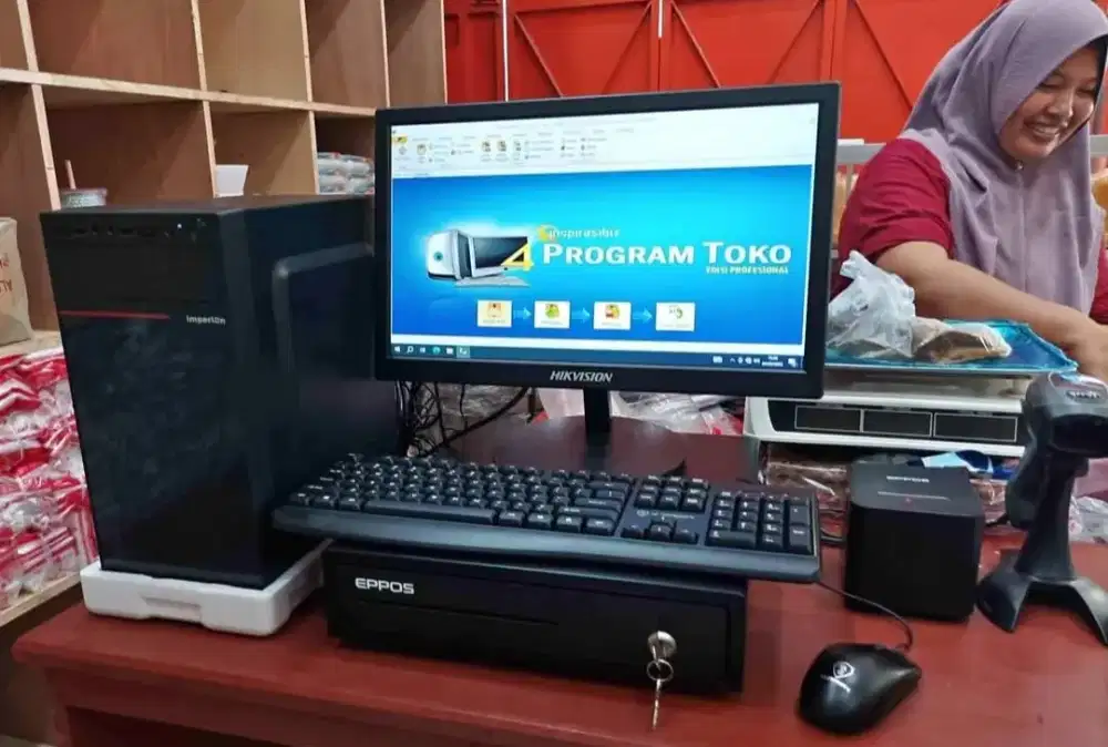 PAKET KOMPUTER KASIR LENGKAP SIAP PAKAI TERMURAH GRATIS KIRIM TRINING