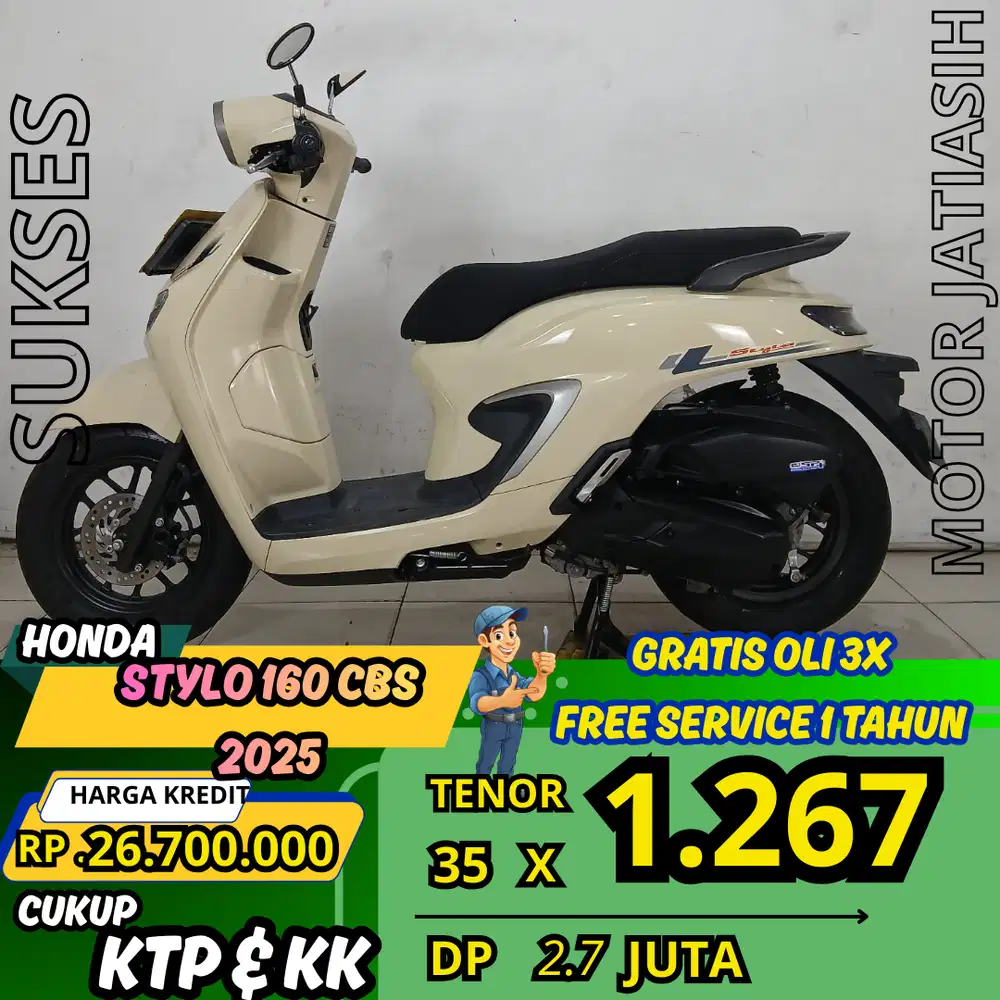 PROMO SPESIAL HONDA STYLO 160 CBS 2025 DP CUMA 2.7  SYARAT KTP&KK AJA