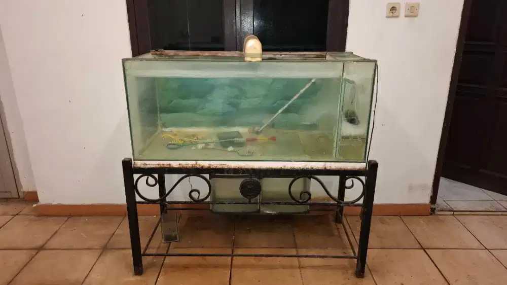 Rangka Besi Aquarium Kokoh & Kuat - Bonus Kaca (Serpong)