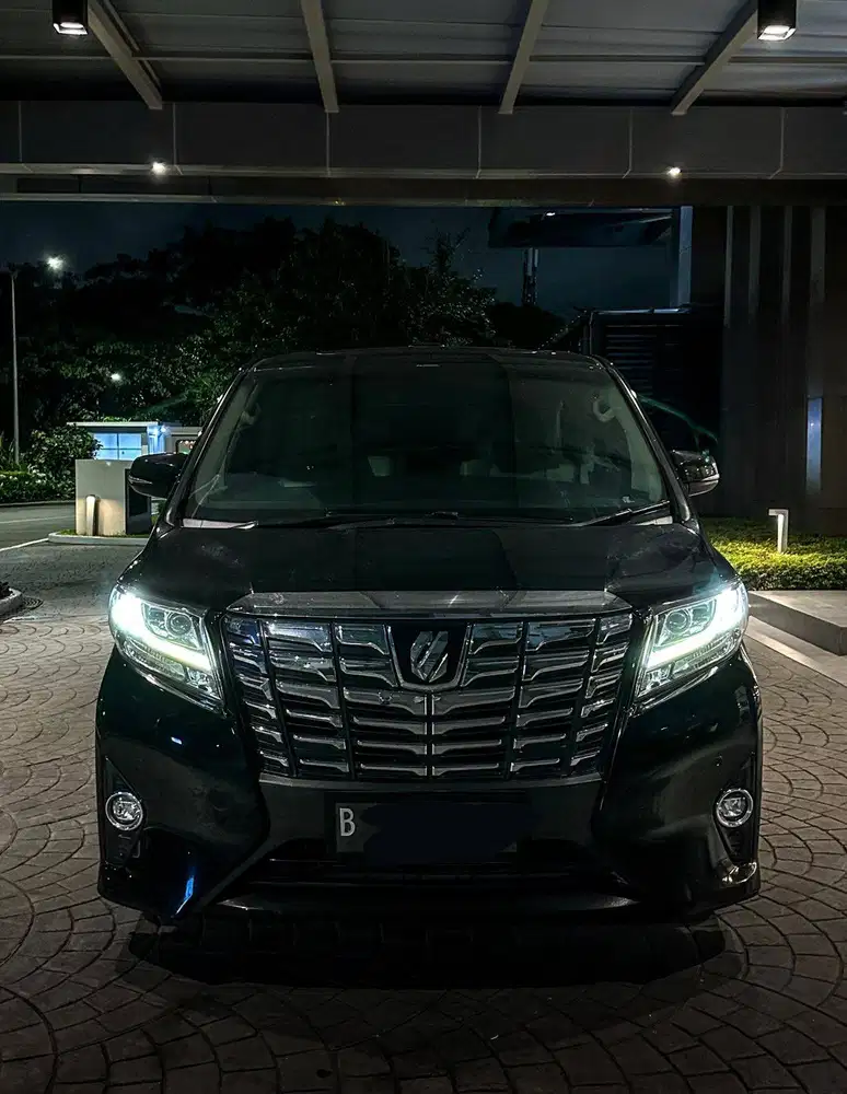 Toyota Alphard G 2.5 ATPM 2015 Black Hitam 2016 2014 dijual Cepet Bu
