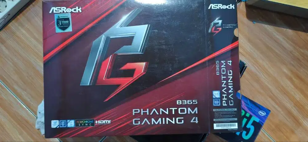 1 SET MOTHERBOARD B365 . CPU INTEL i5 9400F DAN COOLER ANTEC A400 RGB