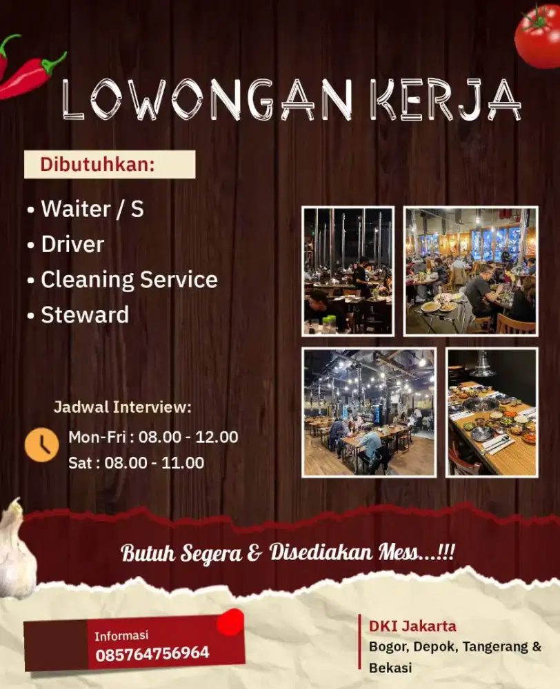 Lowongan kerja Resto