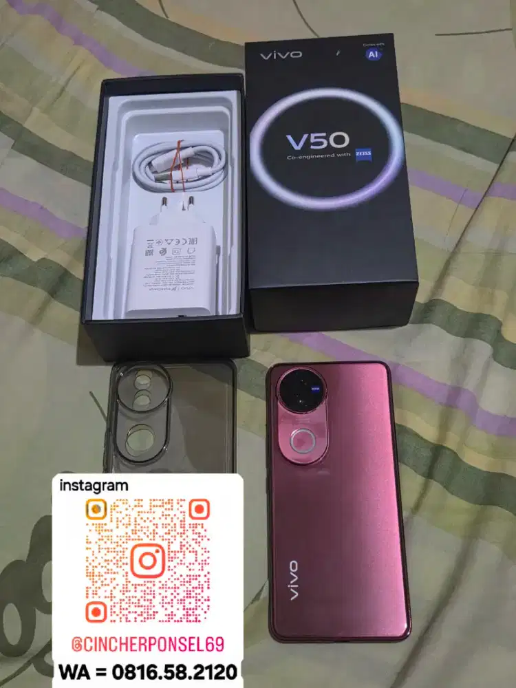 Dijual hp VIVO V50 12/512 likenew supermulus grns 04 26