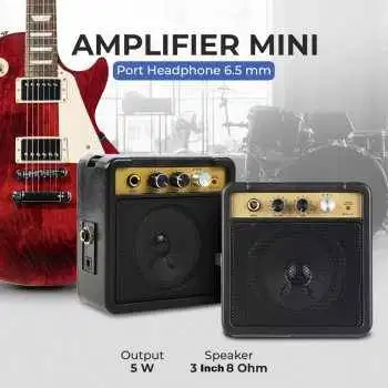 Portable Speaker Amplifier Mini Gitar Elektrik 3Inch 5W
