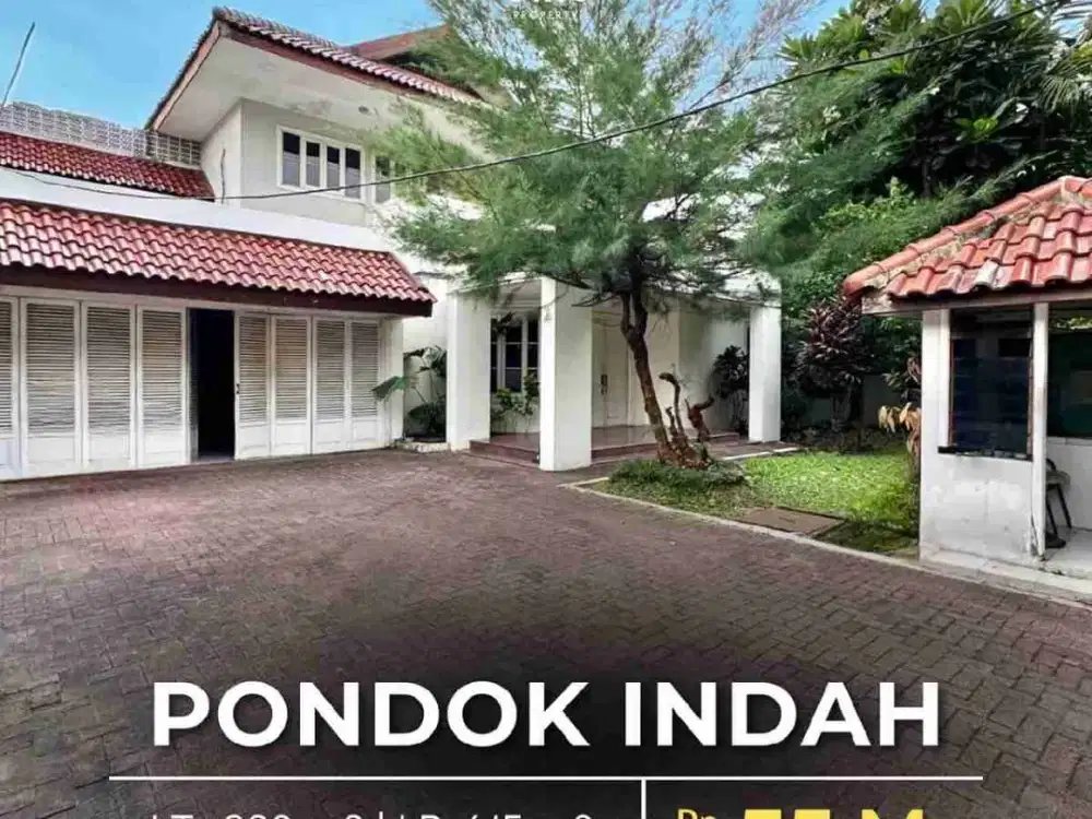Rumah Pondok indah depan Taman jalan lebar