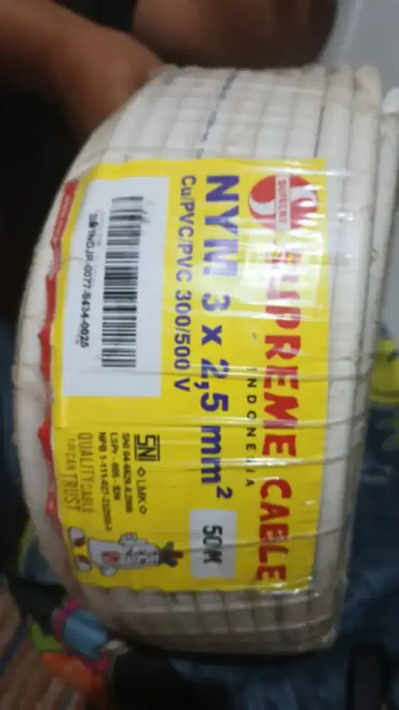 Kabel listrik berbagai ukuran