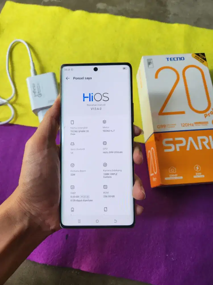 Tecno spark 20 pro plus 8+8/256 | lengkap | Harga net