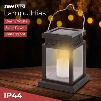 Lampu Taman Hias Lentera Solar Power Waterproof Warm White