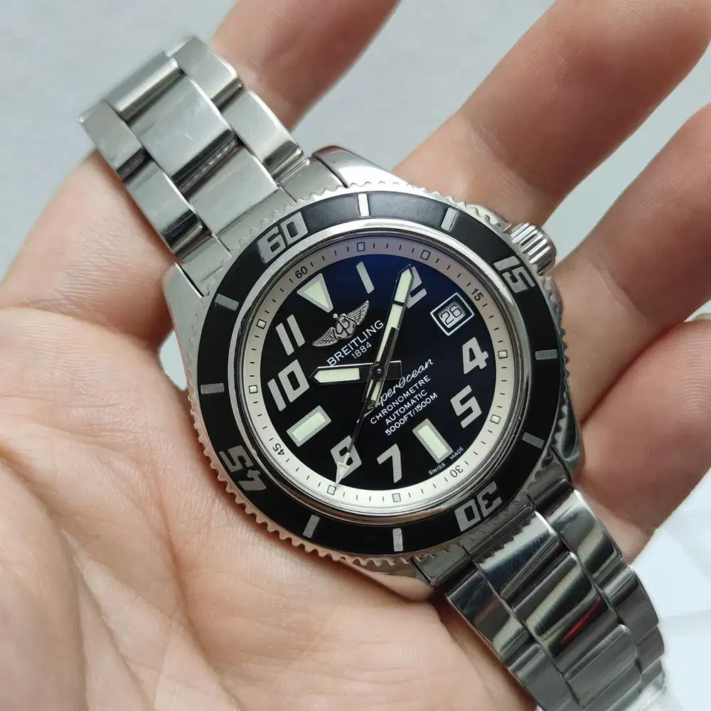 Jam Tangan Breitling Superocean 42 White Original Fullset
