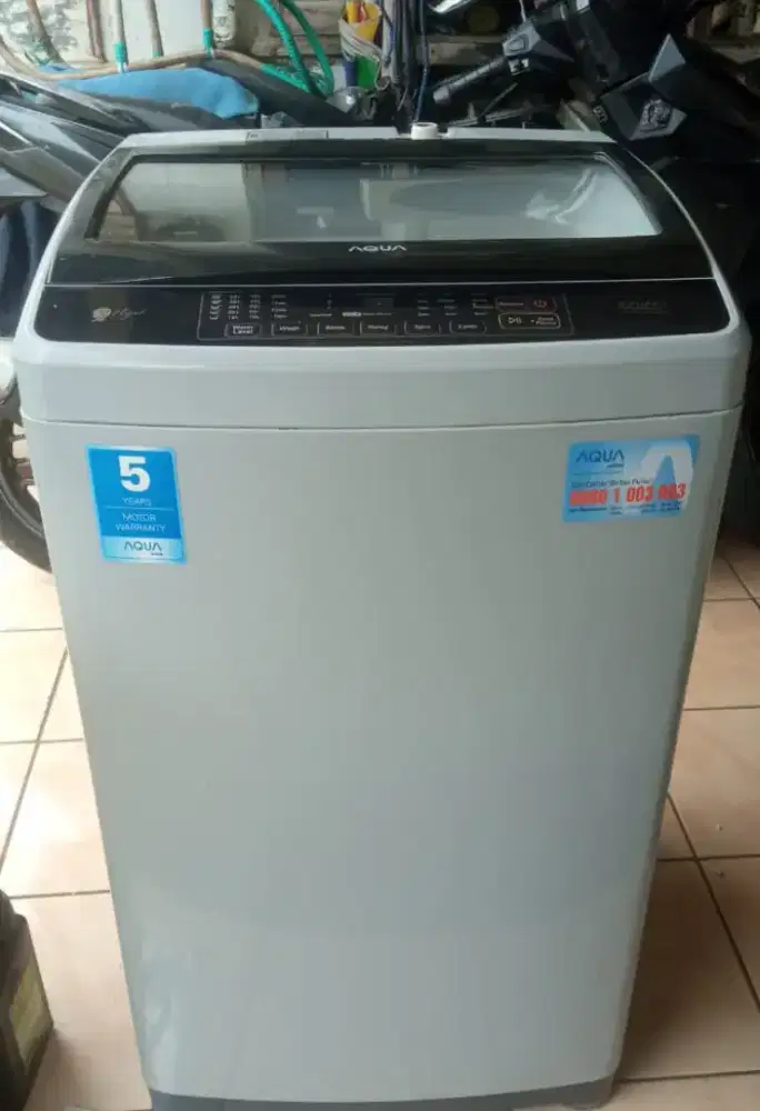 Mesin cuci 1tabung otomatis mrek Aqua 7kg