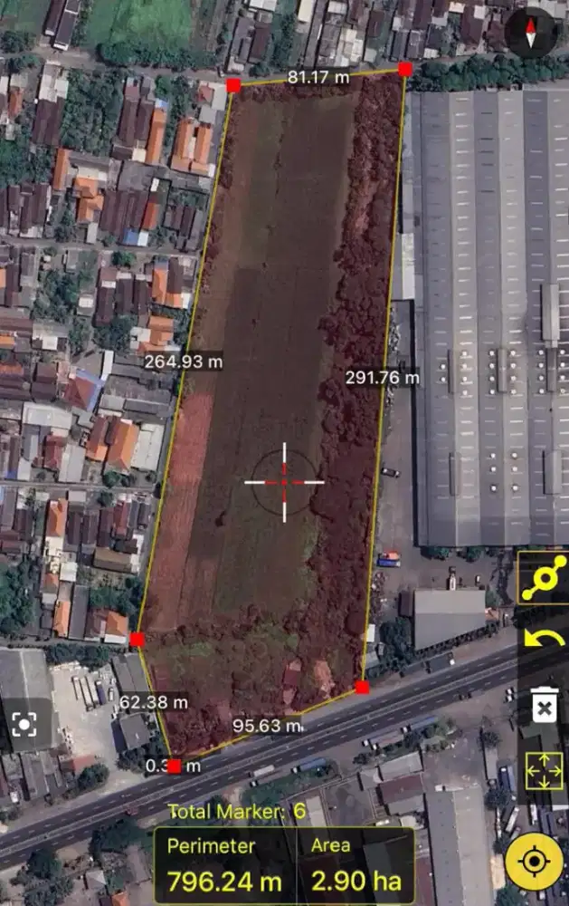 Dijual Tanah Industri Nol Jalan Bypass Krian 2,9 Ha