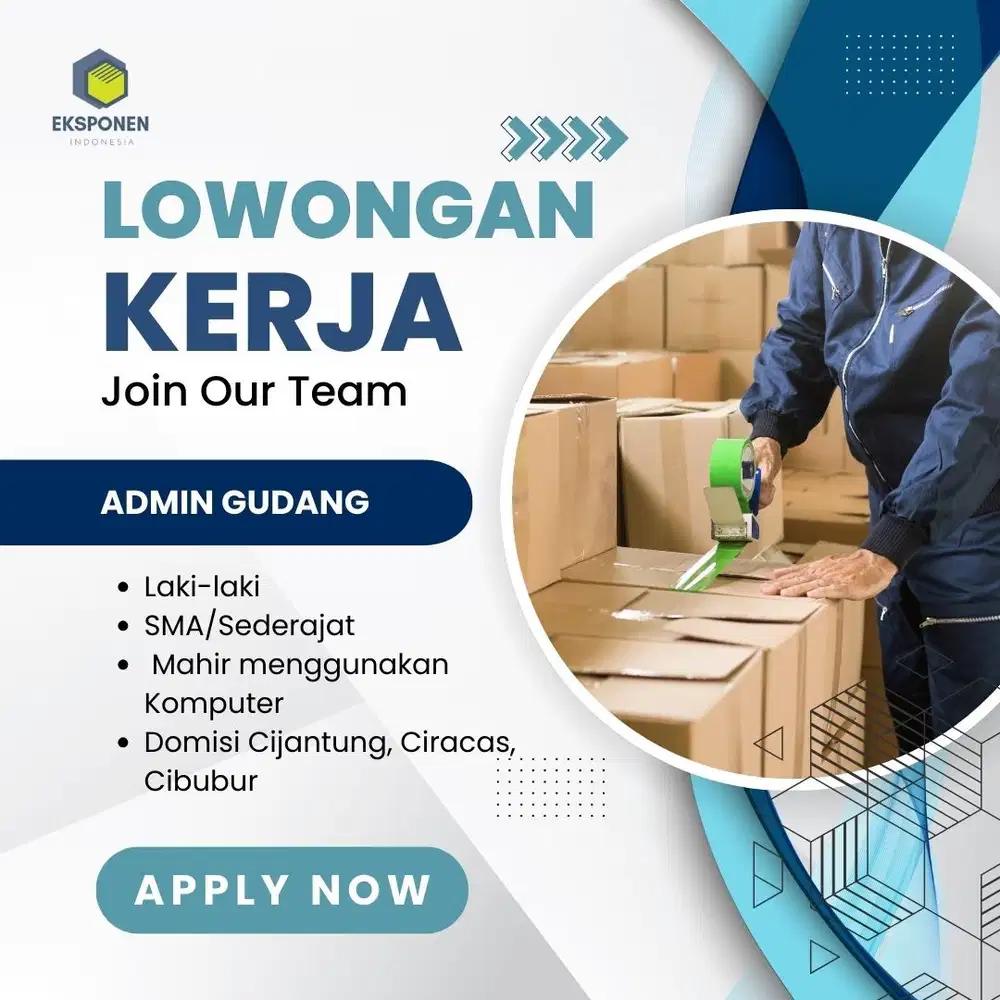 Lowongan kerja admin gudang dan staff laundry