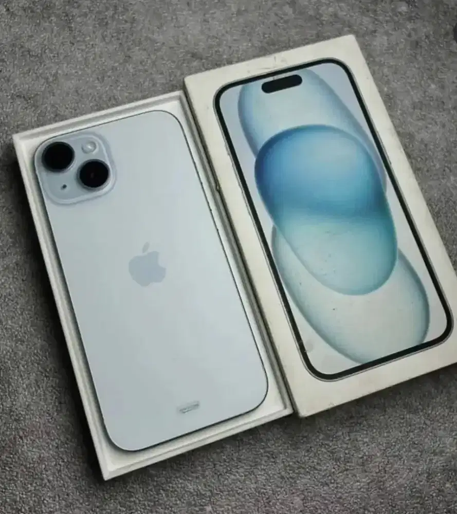 Iphone 15 beacukai 128GB blue fullset