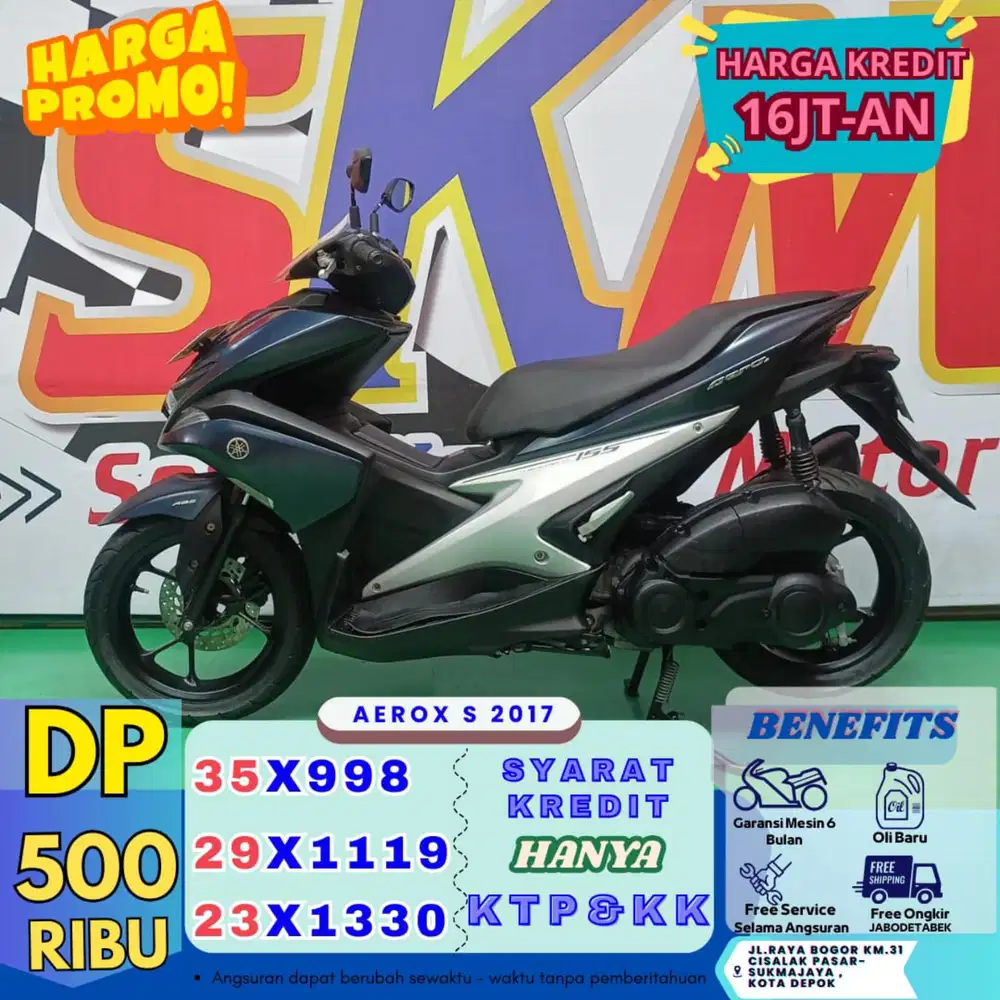 (yukk bayar 500 lngsng gas) aerox s2017 cashcredt