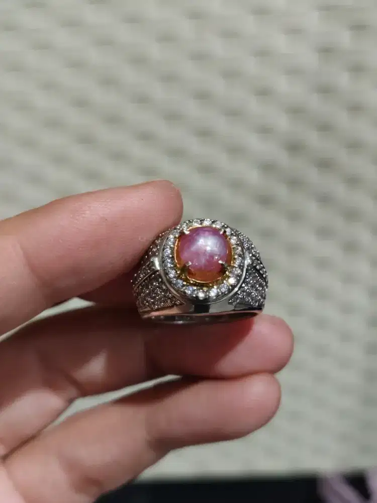 Natural Star Pink Sapphire No Heat Srilanka Ceylon 2.64crt Kristal