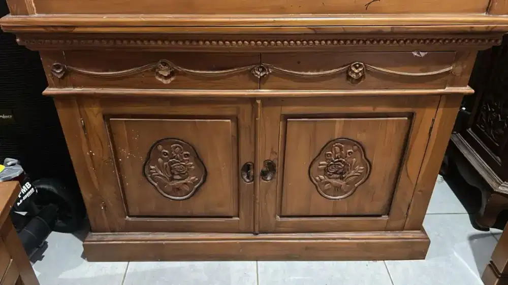 aquarium jati satu set