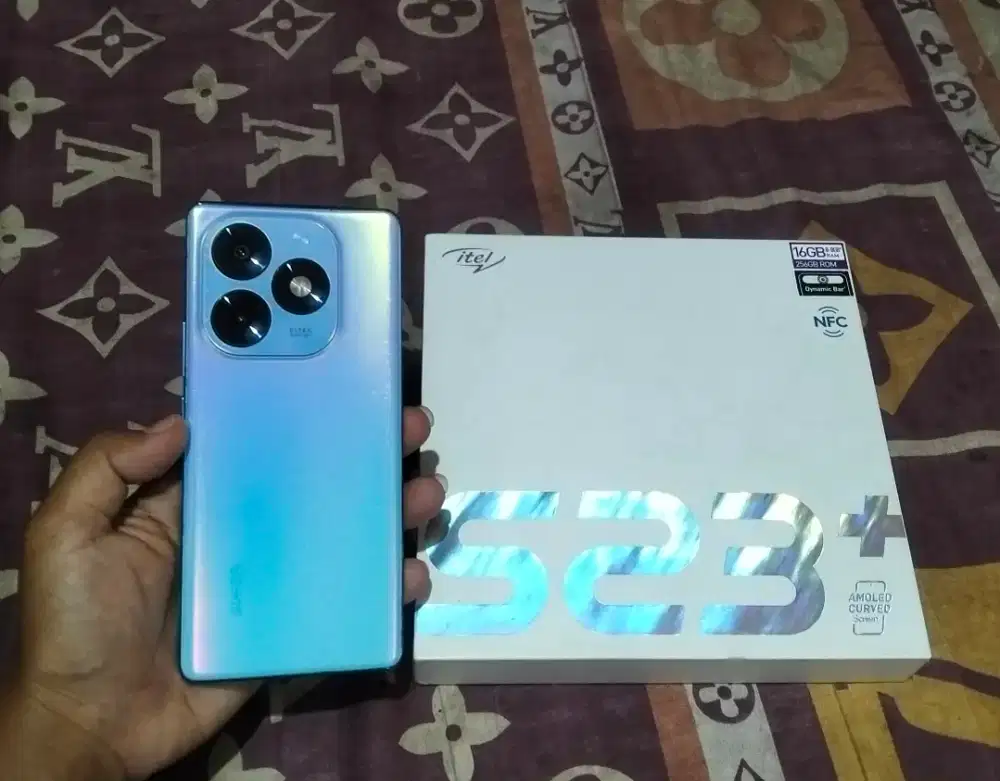 Itel s23+ NFC ram 8+8/256 Fullset+ softcase!.