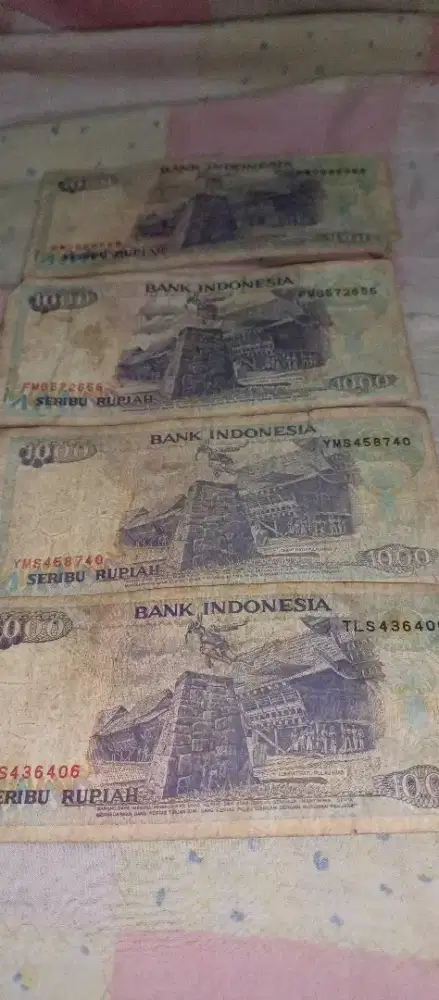 dijual duit kertas 1000 an tahun 1992