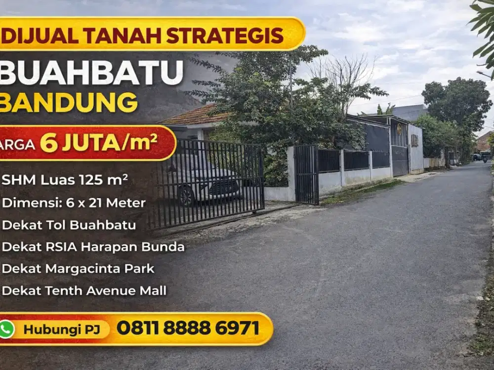 Peluang bagus memiliki tanah di kawasan favorit Buahbatu Bandung