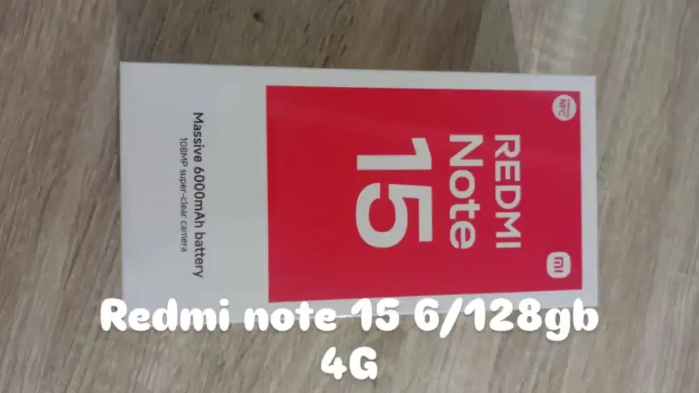 Redmi note 15 4G 6/128gb baru segel garansi resmi