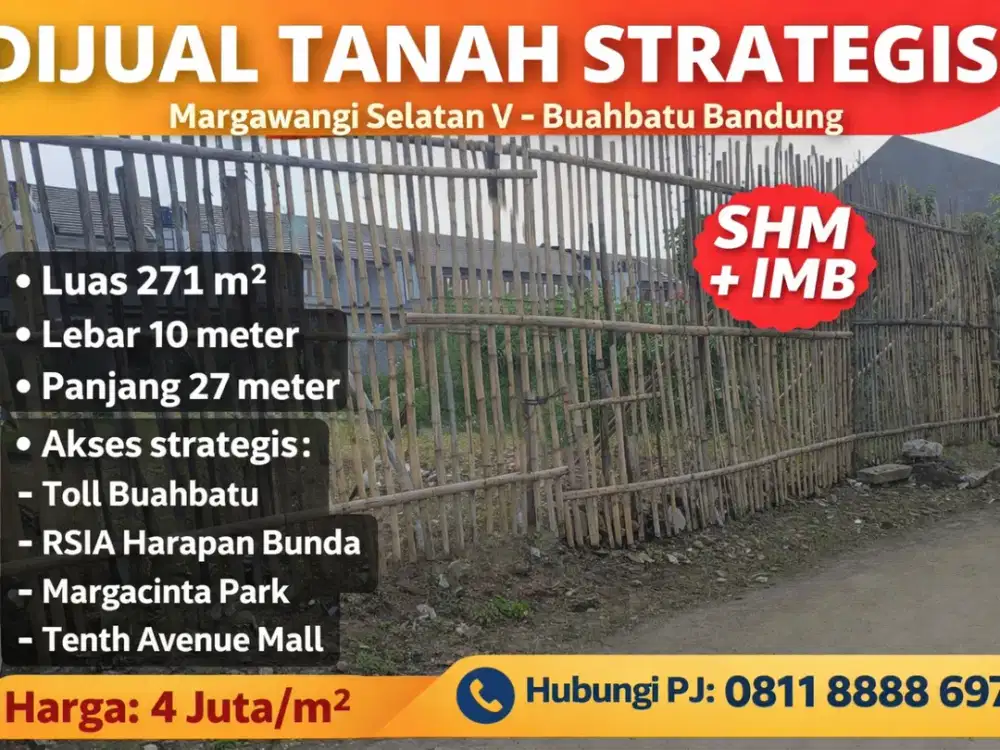 Tanah Potensial Buahbatu – Dimensi Sempurna, Legalitas Lengkap