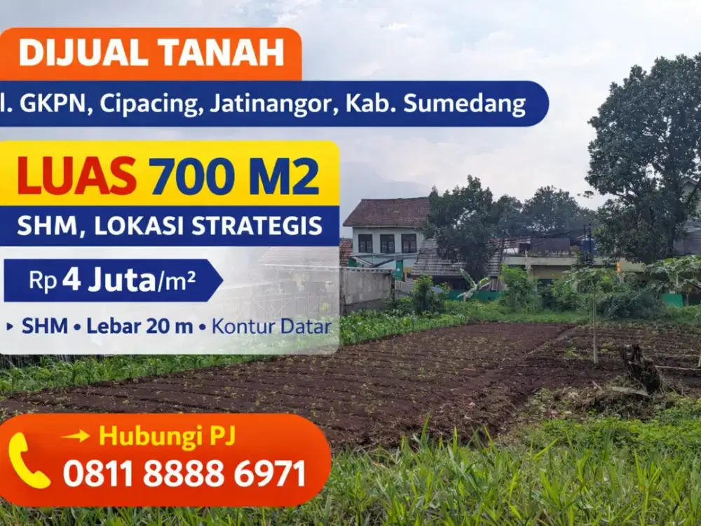 Tanah Investasi Cerdas 700 m² – Lokasi Berkembang Pesat Jatinangor