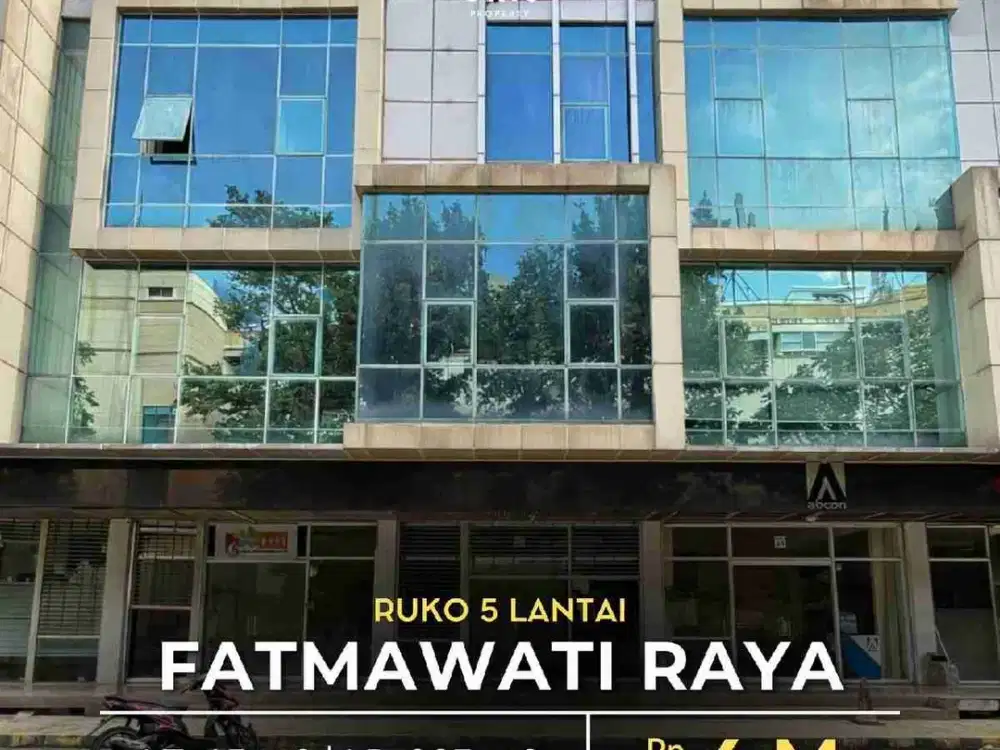 Ruko 5 Lantai Dekat Stasiun MRT di Fatmawati Jakarta Selatan