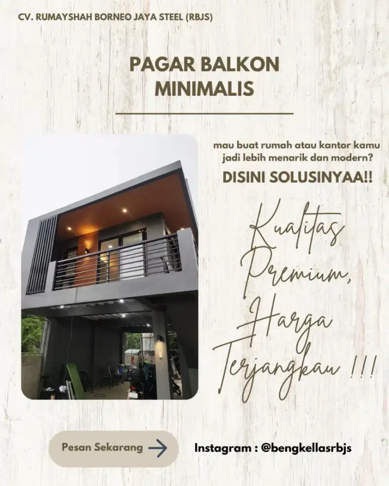 PAGAR BALKON MINIMALIS