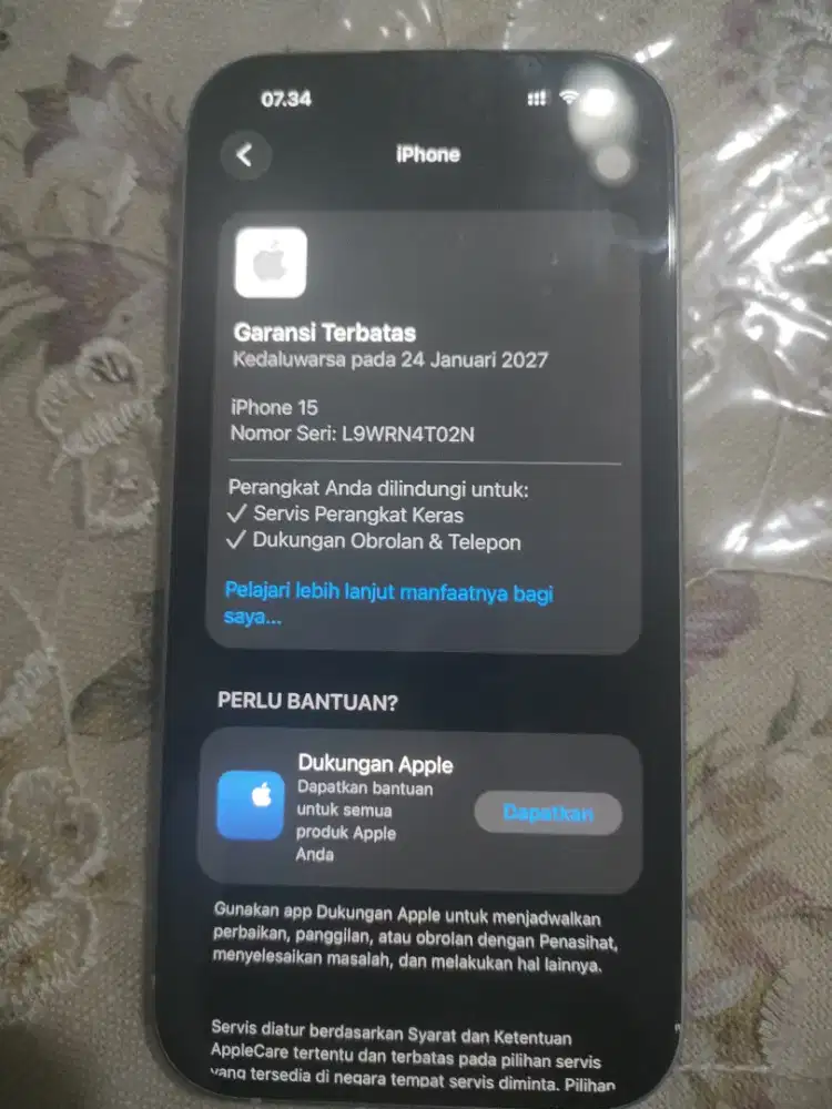 Jual iphone 15 128gb blue. Garansi on panjang