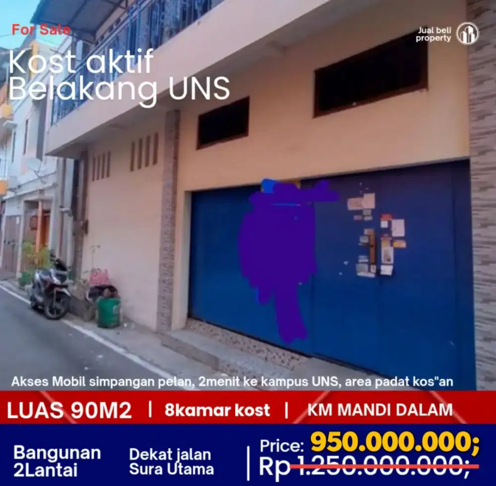 Kost turun harga Belakang UNS