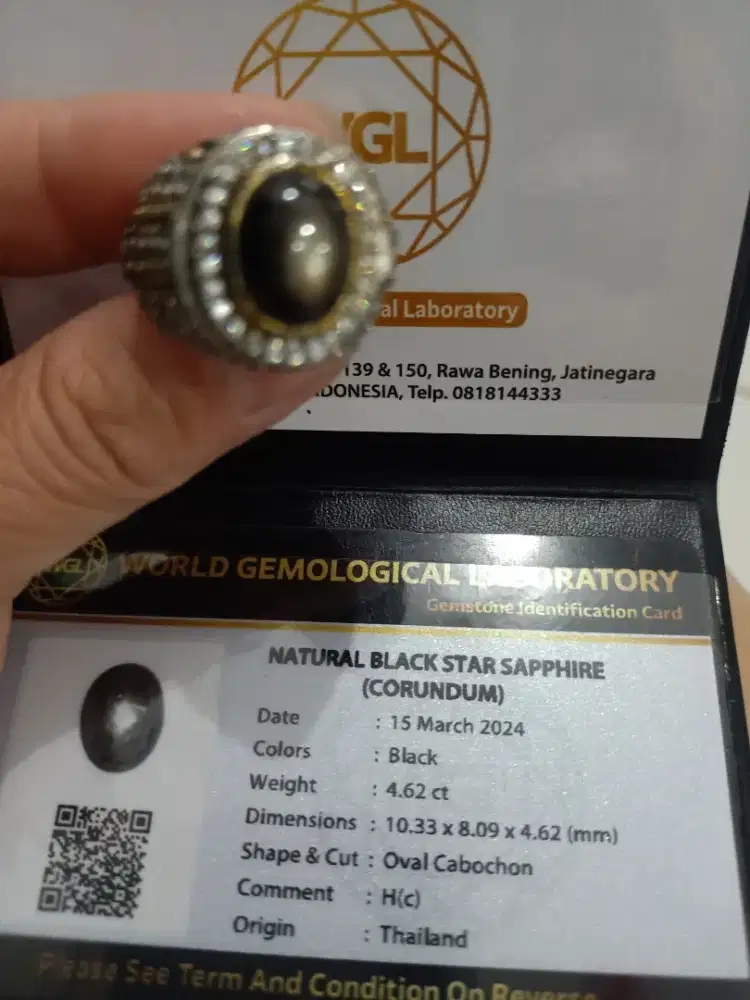 cincin Black Star Sapphire